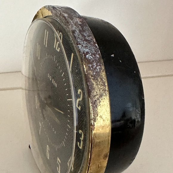 SOLD Vintage MCM Westclox Big Ben Black Gold Wind Up Round Shape Alarm Clock - Picture 8 of 16